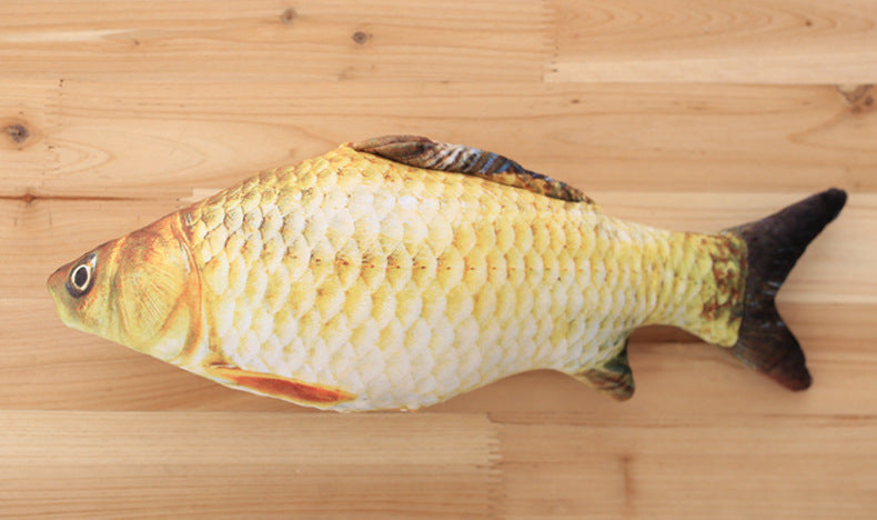 Cat toy; imitation fish toy; pet; plush cat; mint fish; cat; carp toy
