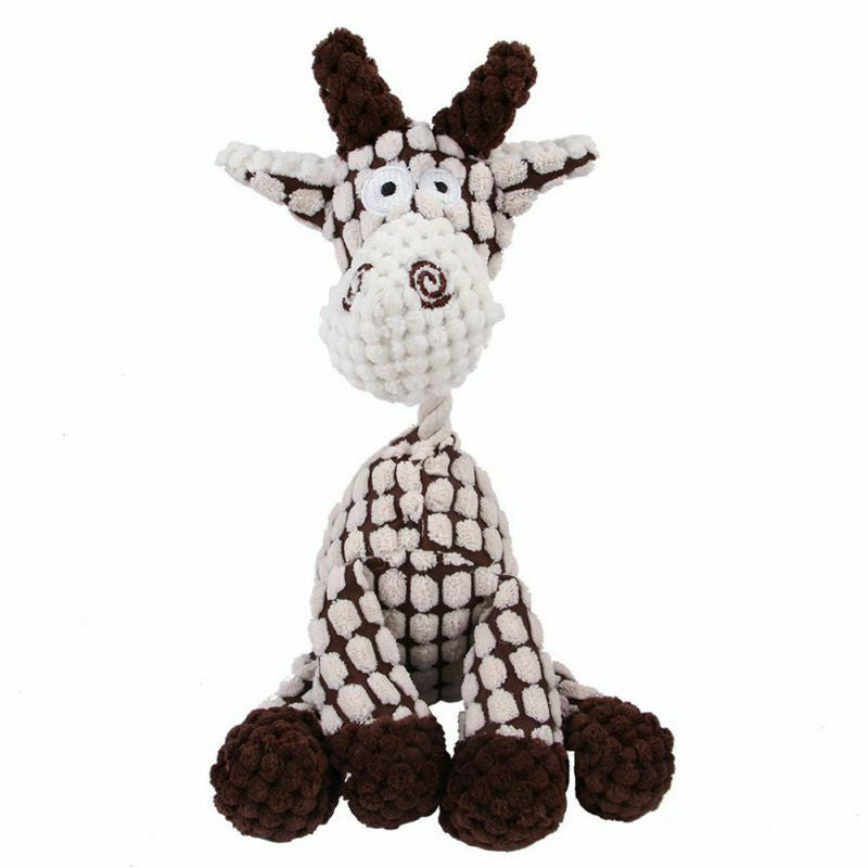 Squeaky Dog Toys Pack for Puppy, Cute Soft Durable Stuffed Animal Plush Dog Chew Toys with Squeakers for Teeth Cleaning, for Small Medium Dogs