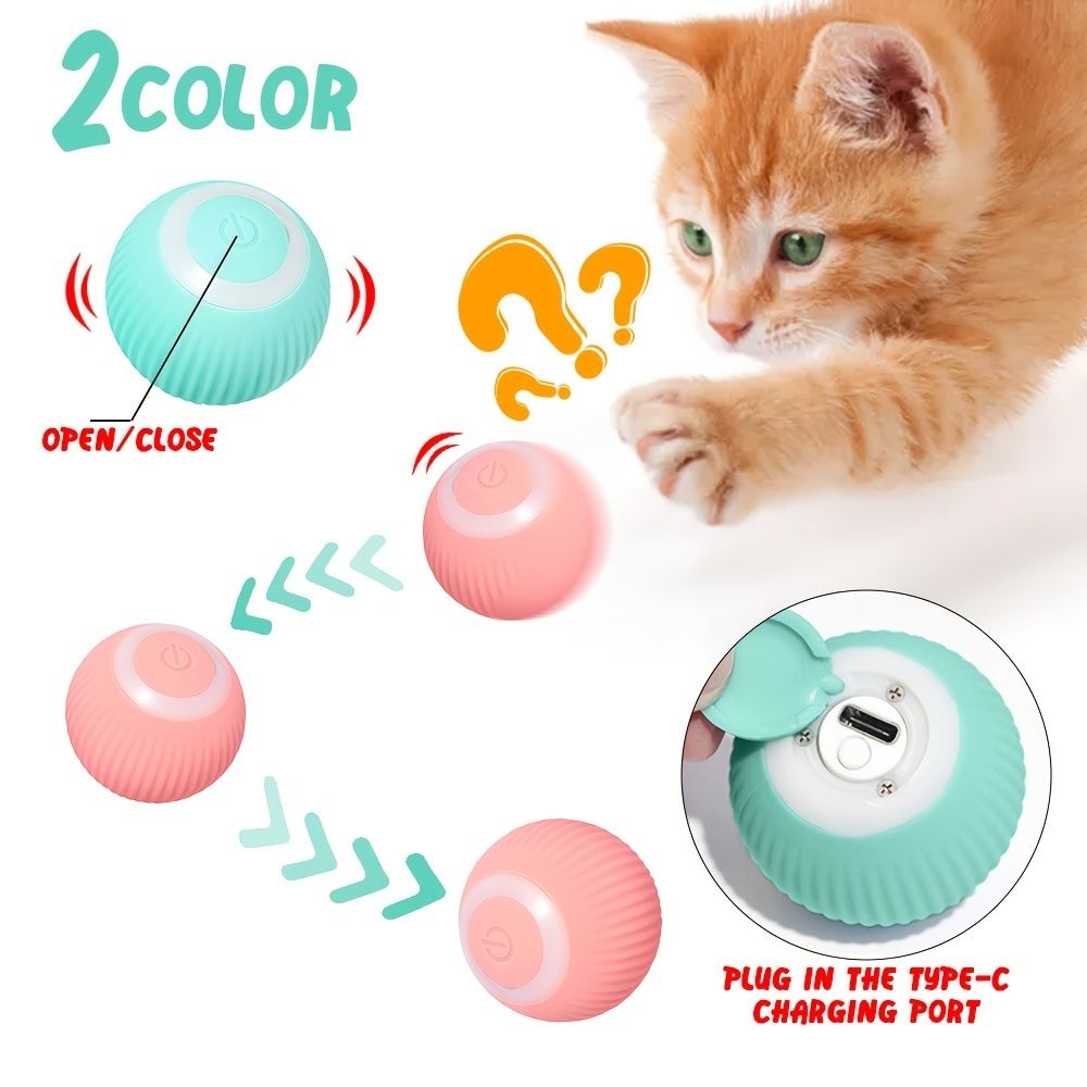 Smart Pet Toys For Dog & Cat; Automatic Rolling Ball Electric Cat Toys; Interactive Cat Ball Toys; dog toys