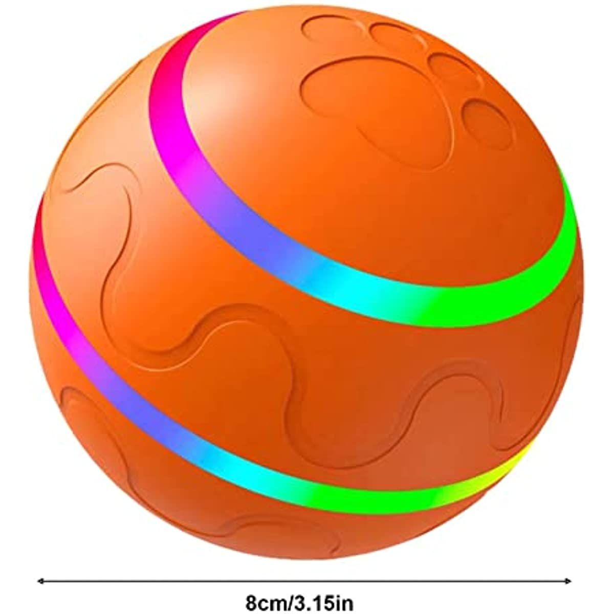 Rolling Ball for Dogs; Pet Dog Mental Stimulation Toys | Made of Natural Rubber; Active Rolling Ball for Dog Puppies and Cats; Happy; Intelligent Interactive Dog Toy