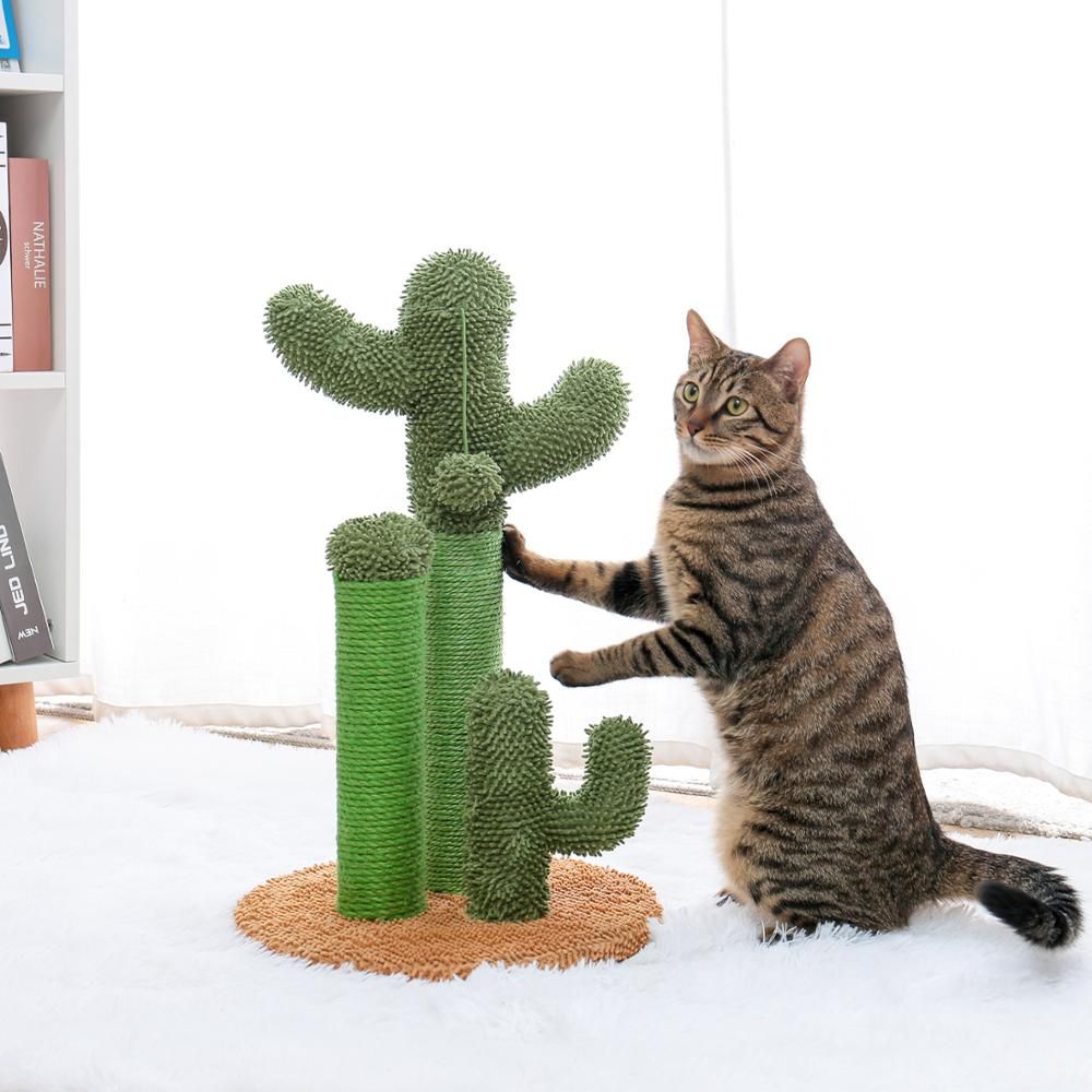 Pet Supplies Cute Cactus Tree Pet Cat Toy With Ball Scratching Post