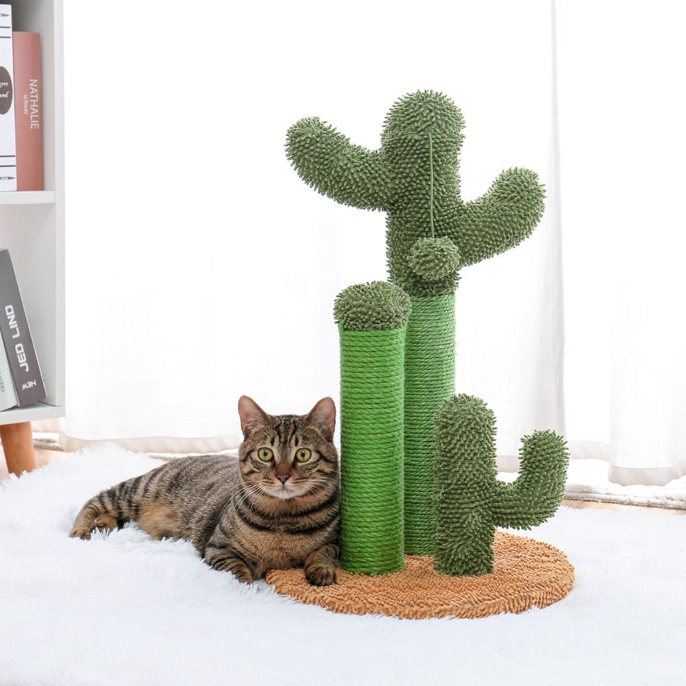 Pet Supplies Cute Cactus Tree Pet Cat Toy With Ball Scratching Post