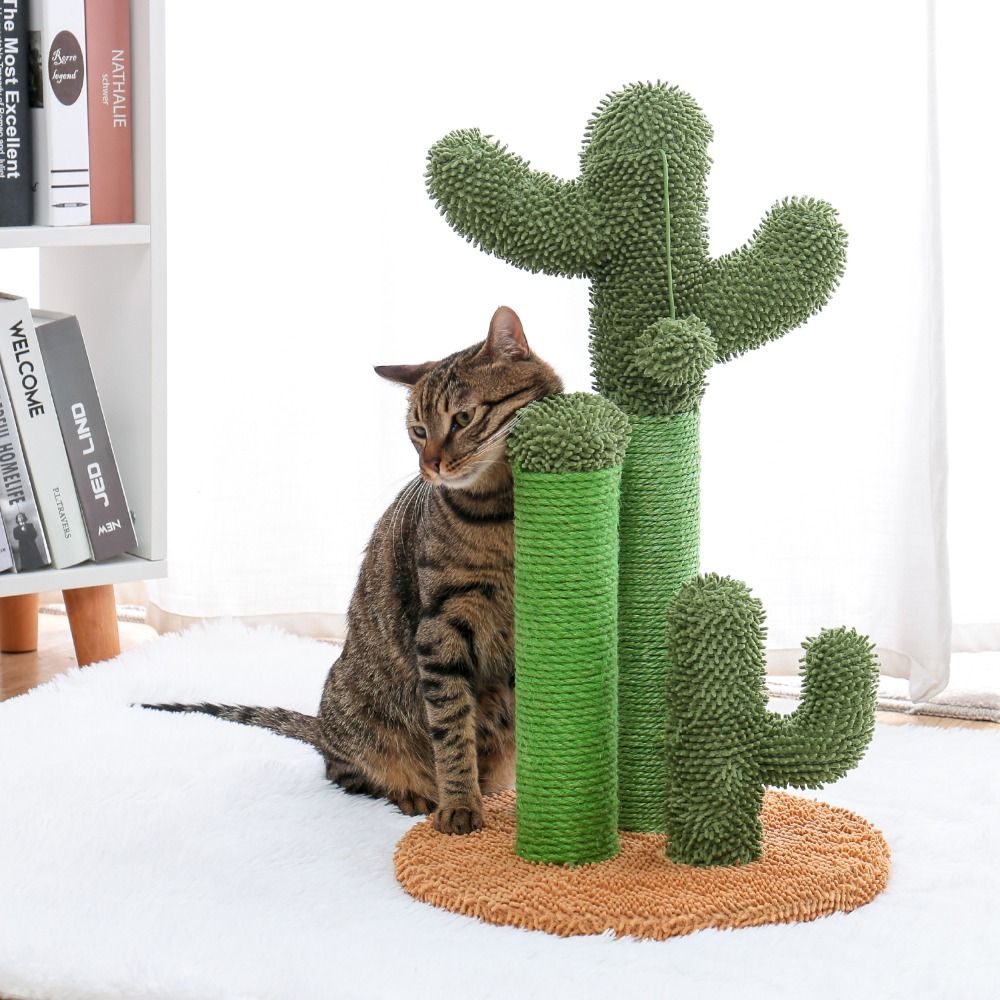Pet Supplies Cute Cactus Tree Pet Cat Toy With Ball Scratching Post