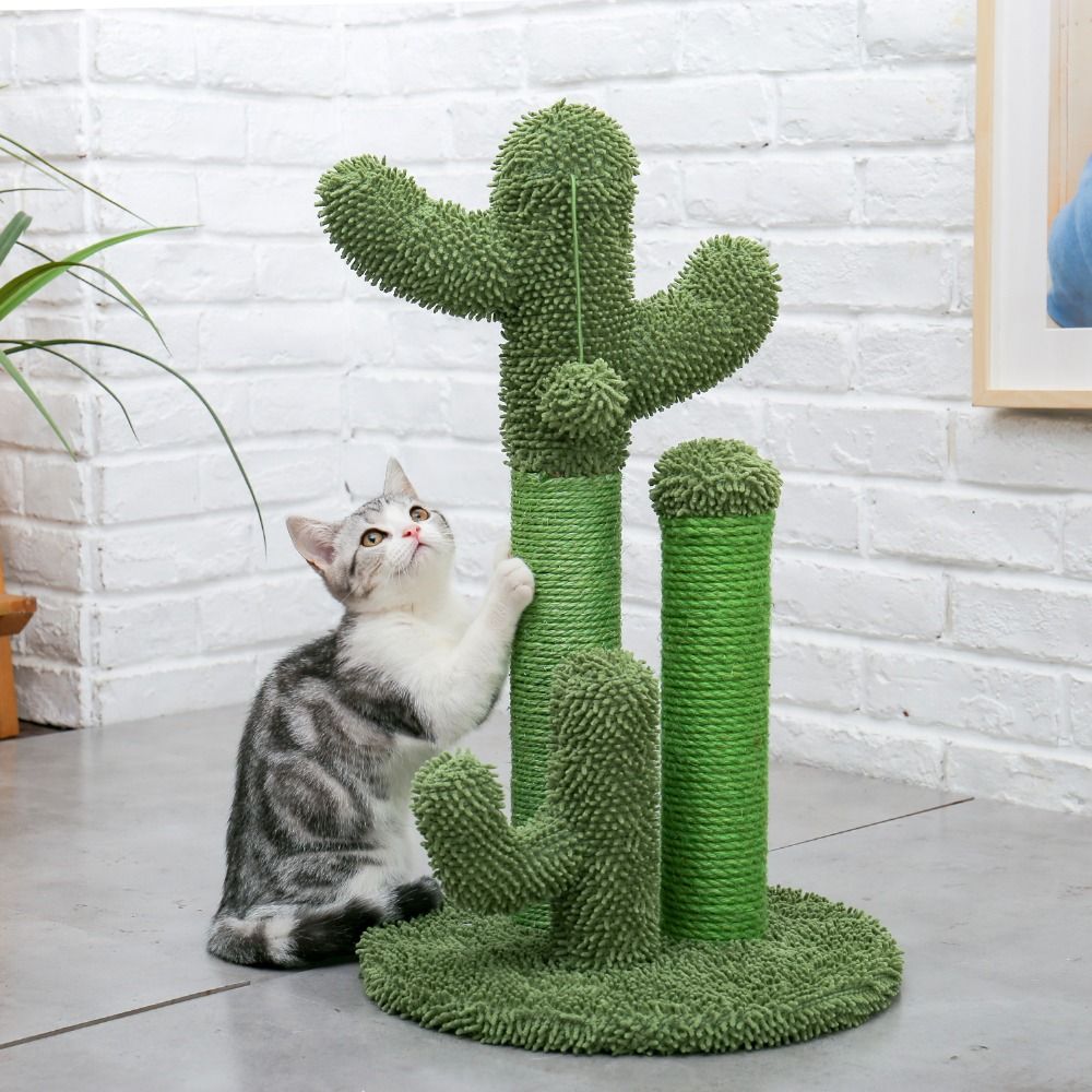Pet Supplies Cute Cactus Tree Pet Cat Toy With Ball Scratching Post