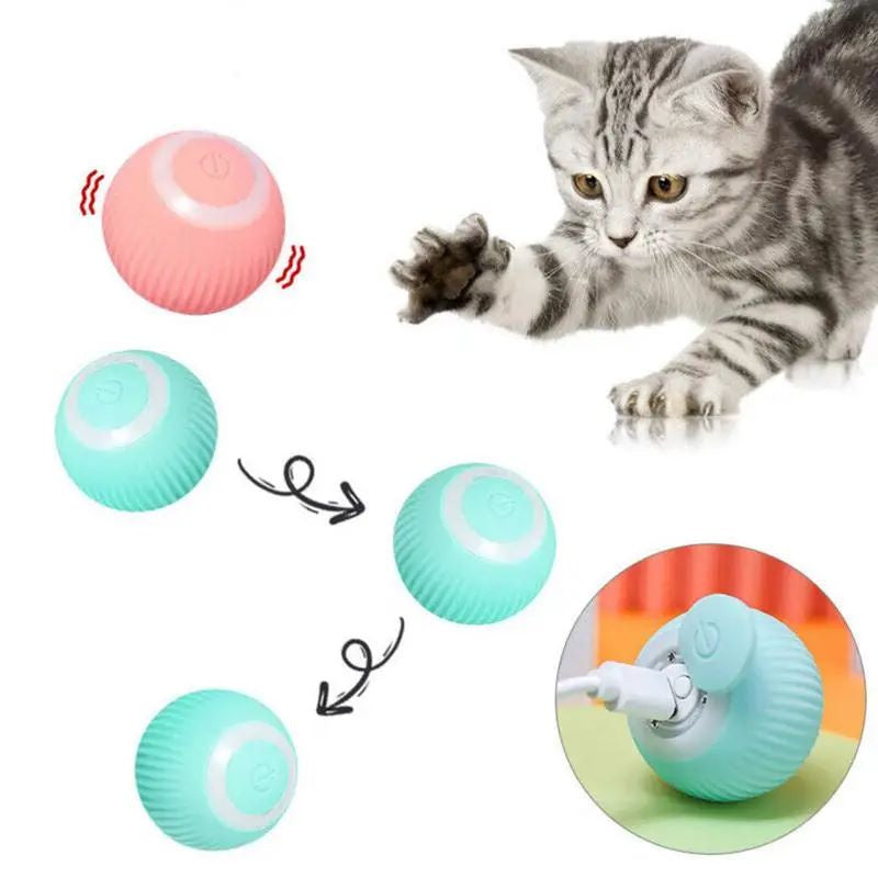 Pet Toy Automatic Rotating Ball Cat Teasing Ball