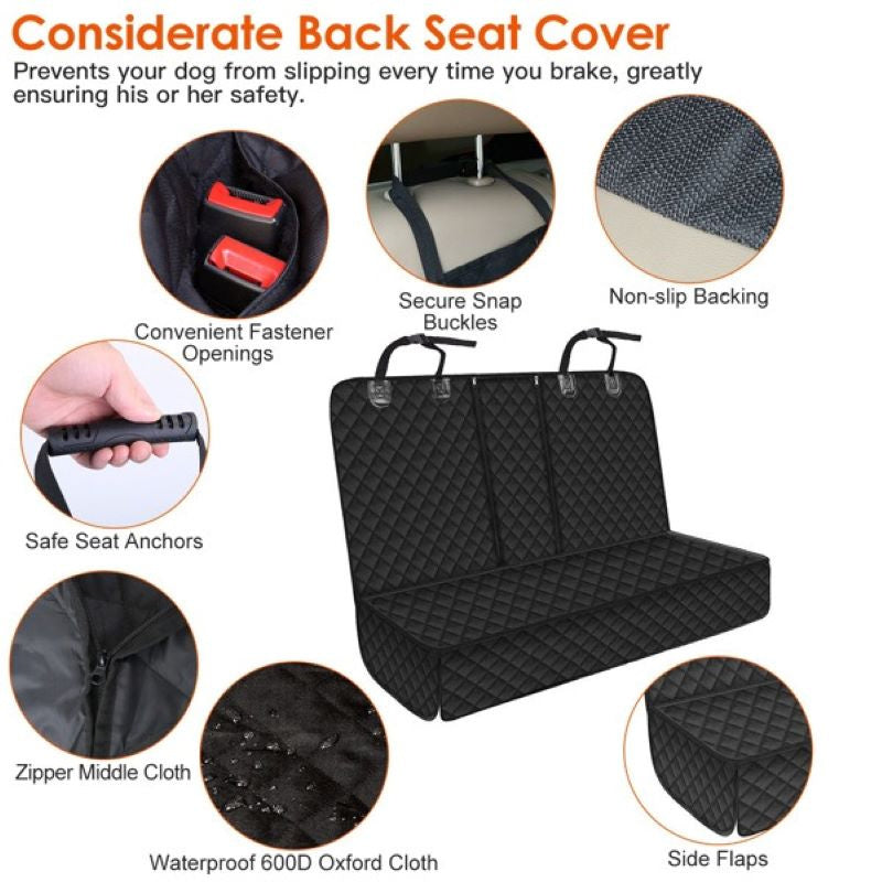 Waterproof Pet Car Seat Cover Protector for Cars/ Trucks/SUVs