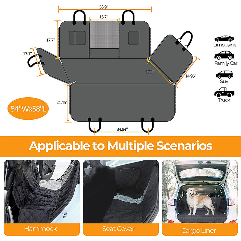 Waterproof Pet Car Seat Cover Protector for Cars/ Trucks/SUVs