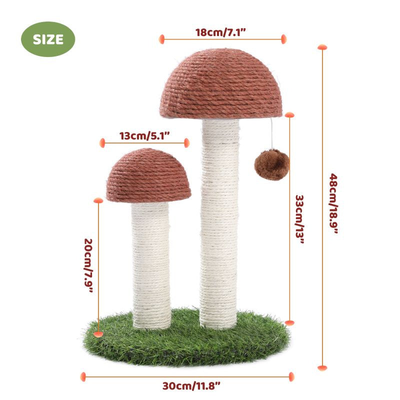 Cat Scratching Post with Natural Sisal Posts for Indoor Cats Game
