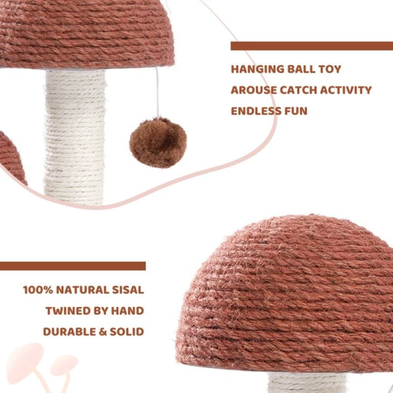 Cat Scratching Post with Natural Sisal Posts for Indoor Cats Game