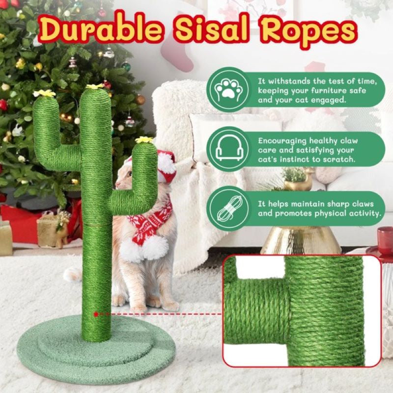 Cat Scratching Post with Natural Sisal Posts for Indoor Cats Game