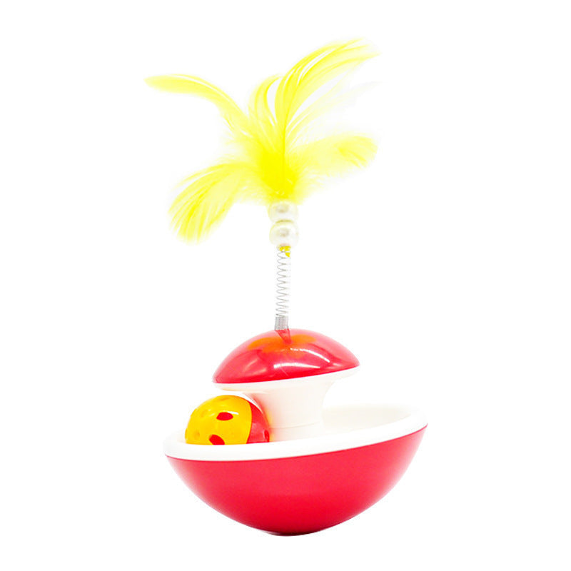 Carol feather tumbler cat toy bell funny cat stick cat self-excited boredom pet supplies