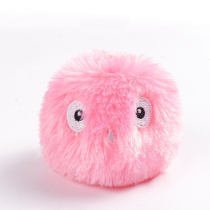 pack of 3; Cat Fluffy Toys Interactive Ball Catnip Cat Training Toy; Pet Playing Ball Squeaky Torch Sound Toy