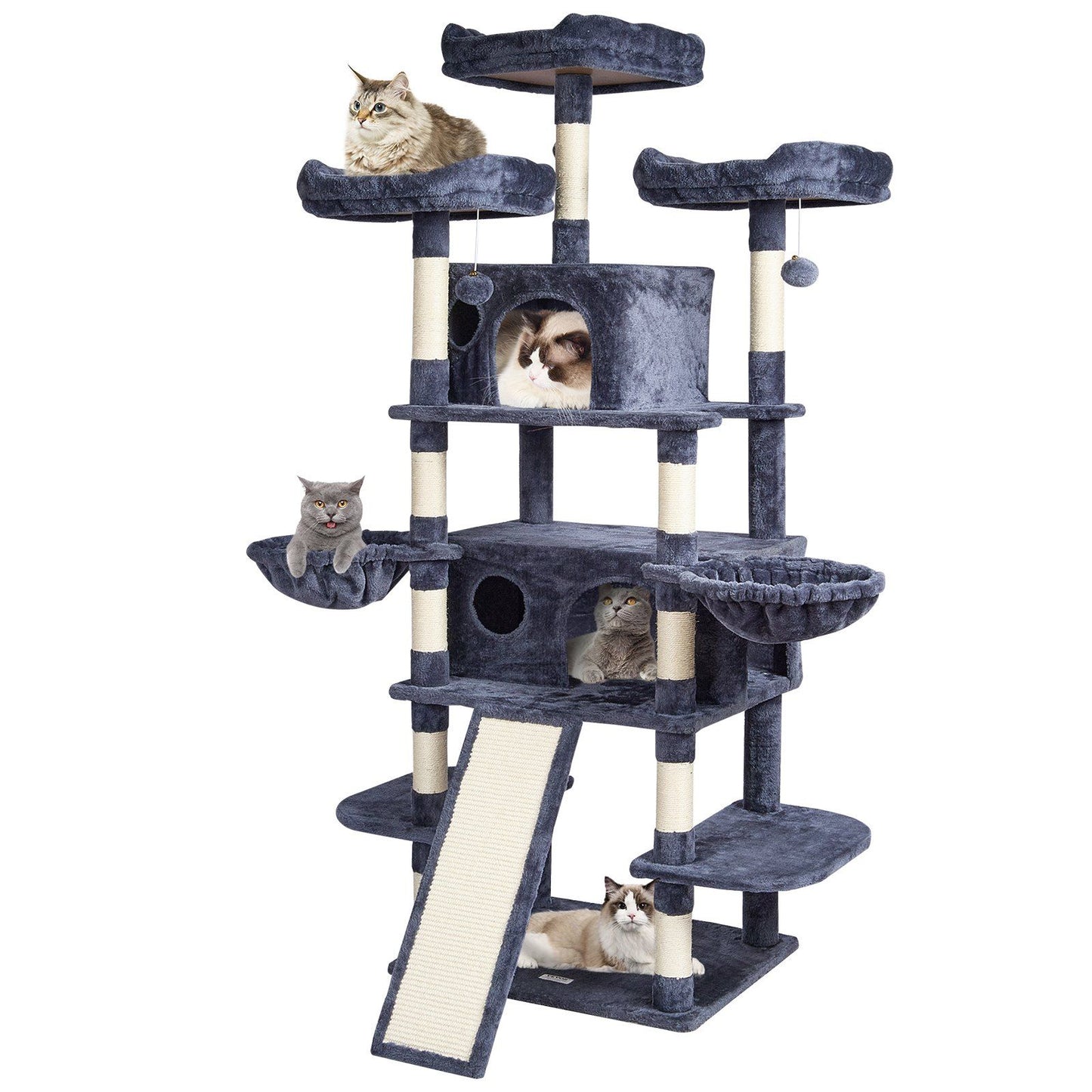 Cat Tree 68.5" Cat Tower for Indoor Cats with Cat Condos Scratching Post
