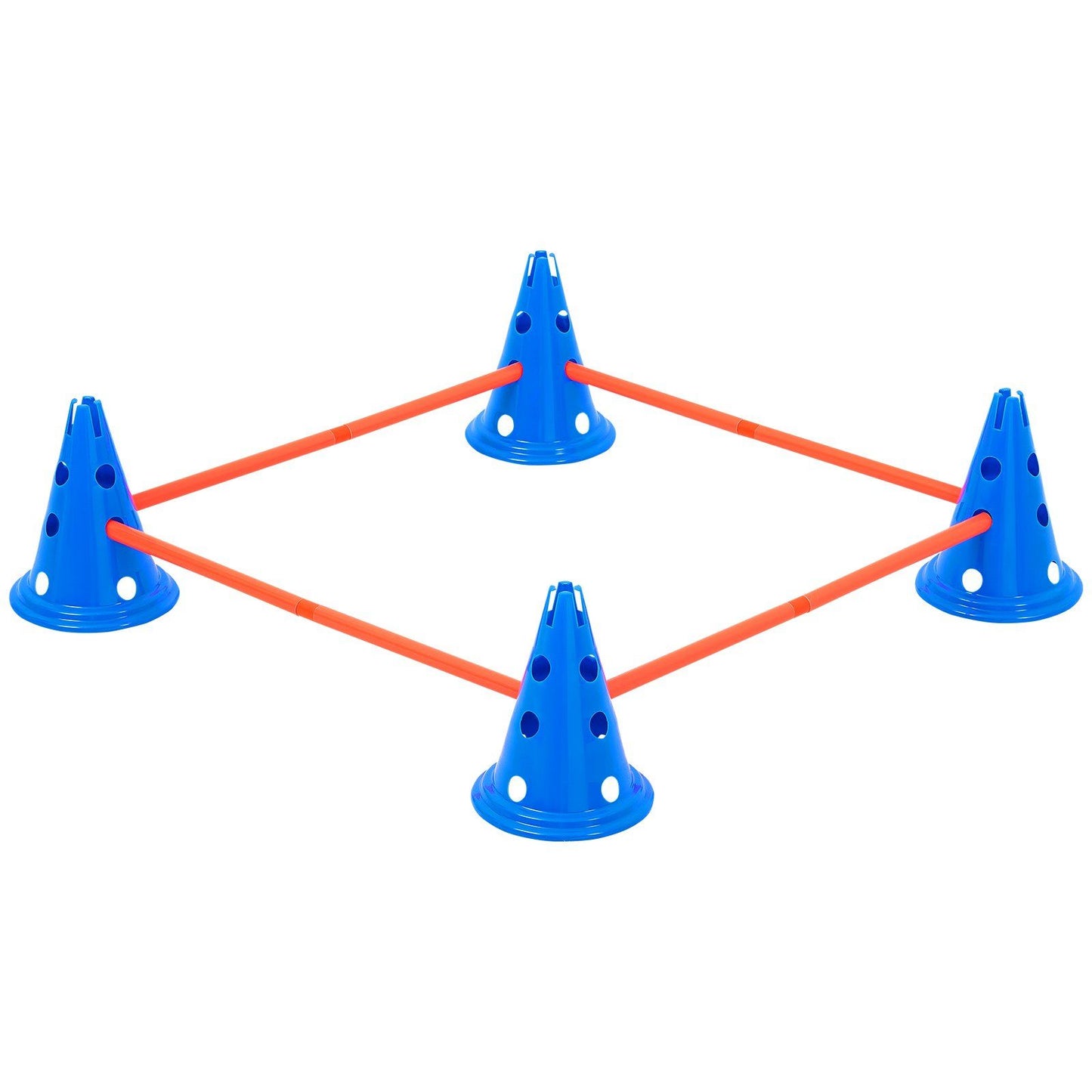 VEVOR Dog Agility Hurdle Cone Set 6 PCS Kit-12 xCones 6 xAgility Rods with Bag